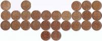 (1961-1991, 2 копейки, 27 монет) Набор монет СССР "61 63 68-90, 91л, 91м"   VF